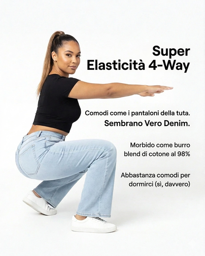 Jeans Baggy Push-Up a Vita Alta