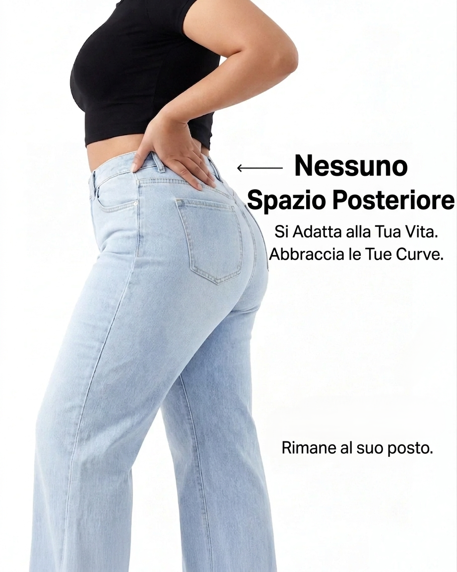 Jeans Baggy Push-Up a Vita Alta