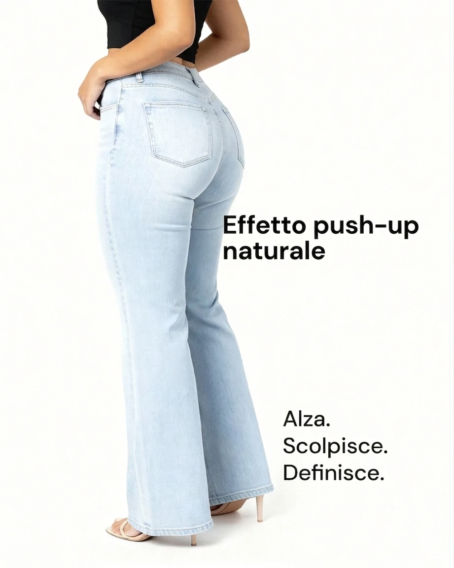 Jeans Baggy Push-Up a Vita Alta