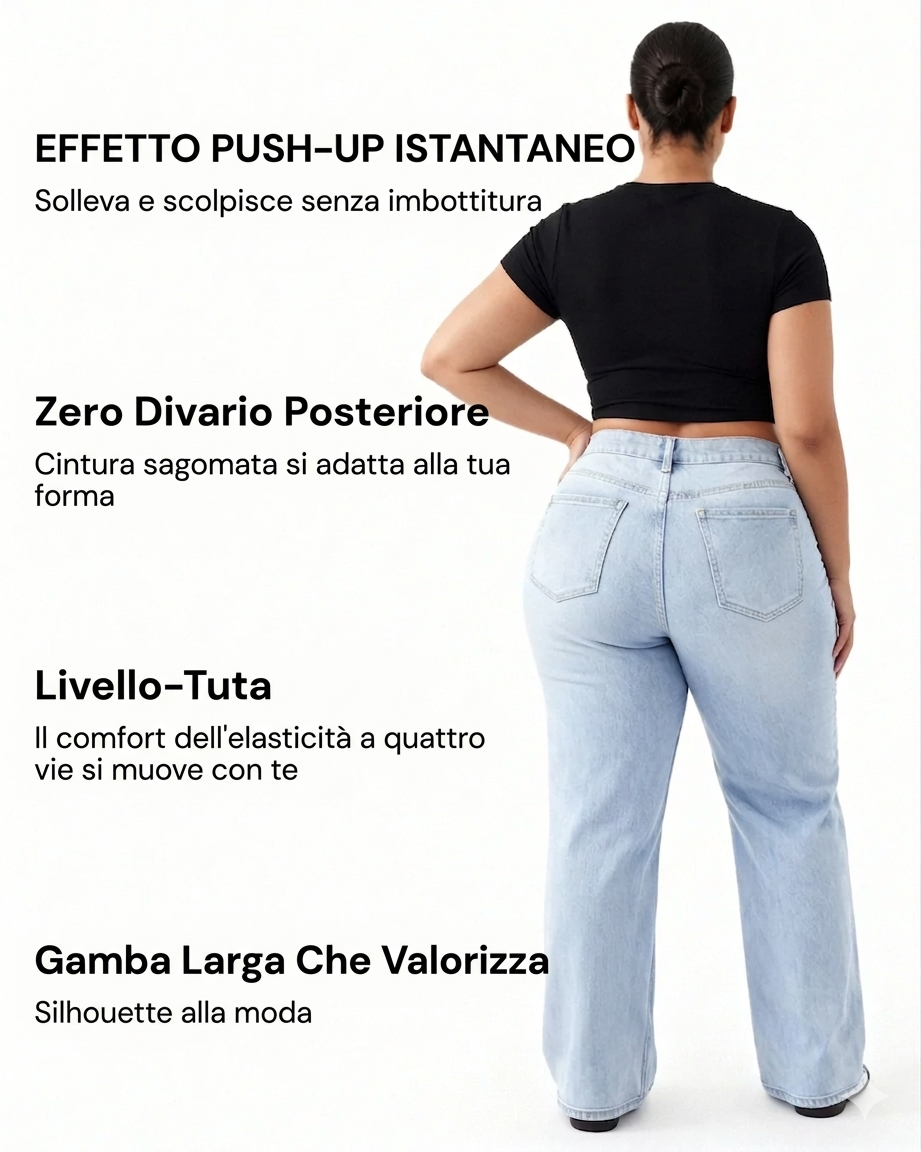 Jeans Baggy Push-Up a Vita Alta
