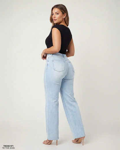 Jeans Baggy Push-Up a Vita Alta